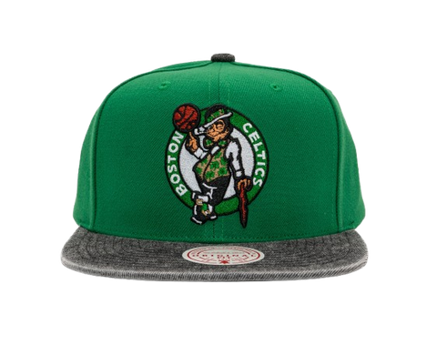 Boston Celtics Mitchell & Ness Snapback - Green & Denim