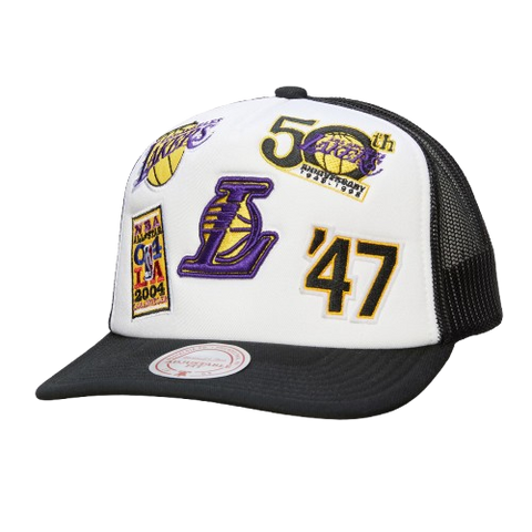 Los Angeles Lakers Mitchell & Ness Foam Trucker Snapback