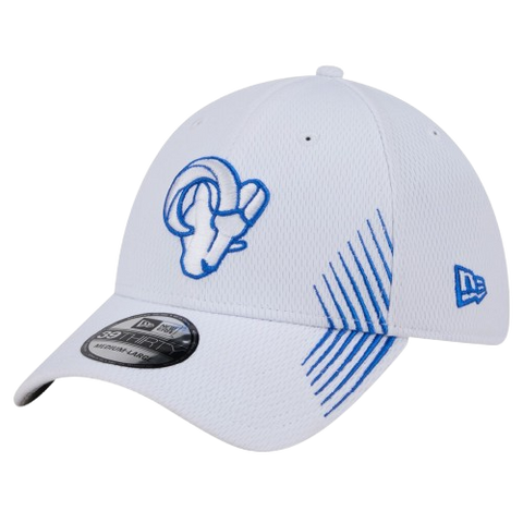 Los Angeles Rams New Era 39THIRTY Active Stretch Fit - White