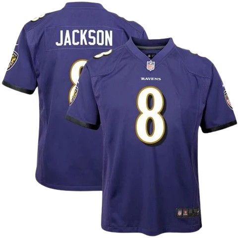 Youth Lamar Jackson Baltimore Ravens Nike Game Jersey - Purple