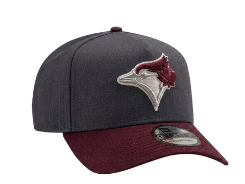 Toronto Blue Jays A-Frame 9FORTY Adjustable  - Granite & Burgundy