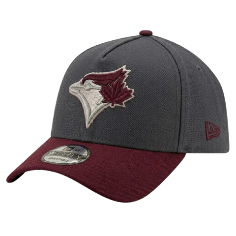 Toronto Blue Jays A-Frame 9FORTY Adjustable  - Granite & Burgundy