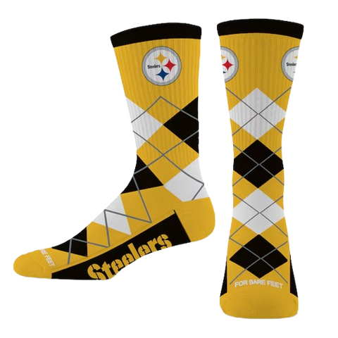 Pittsburgh Steelers Argyle Socks Men's Size 10-13