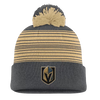 Vegas Golden Knights Striped Cuffed Knit Toque with Pom