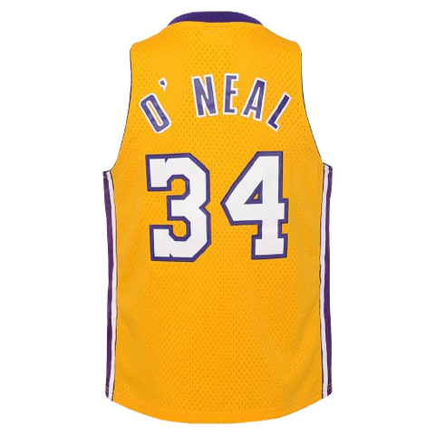 Youth Fit Shaquille O'Neal Los Angeles Lakers Mitchell & Ness '99/00 Hardwood Classic Jersey - Gold