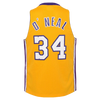 Youth Fit Shaquille O'Neal Los Angeles Lakers Mitchell & Ness '99/00 Hardwood Classic Jersey - Gold