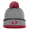 San Francisco 49ers Fanatics Cuffed Knit Toque with Pom - Heather Grey