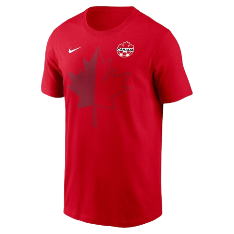 Nike Soccer Canada Alphonso Davies Name & Number T-Shirt - Red