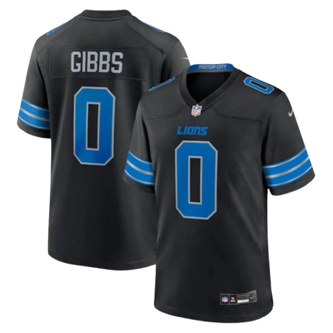 Detroit Lions Jahmyr Gibbs Alternate 2 Nike Game Jersey - Black
