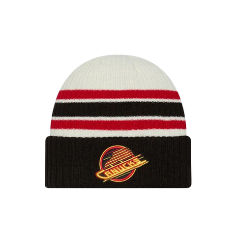Vancouver Canucks Vintage New Era Knit Toque - Striped