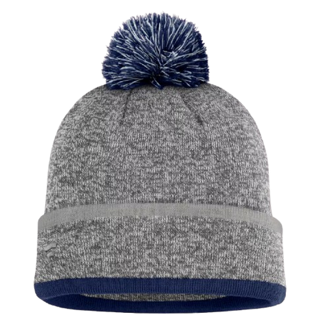 Dallas Cowboys Fanatics Cuffed Knit Toque with Pom - Heather Grey