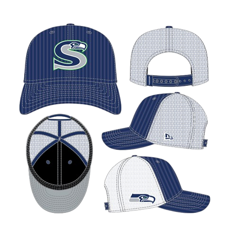 Seattle Seahawks New Era 9SEVENTY Stretch-Snap Deceptor Letter Logo Trucker Hat- Blue