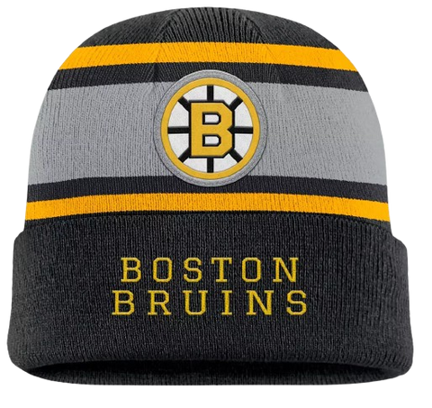 Boston Bruins Vintage Fanatics Single Fold Toque - Striped