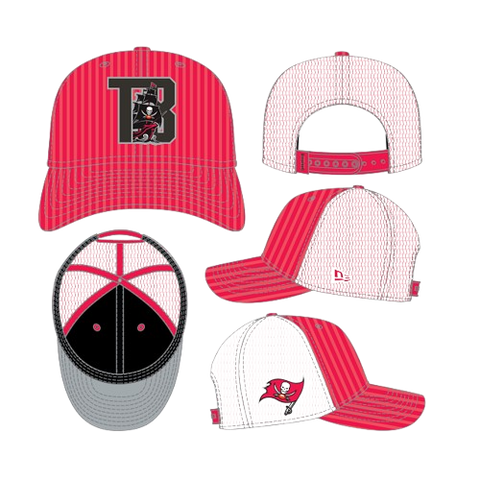 Tampa Bay Buccaneers New Era 9SEVENTY Stretch-Snap Deceptor Letter Logo Trucker Hat- Red