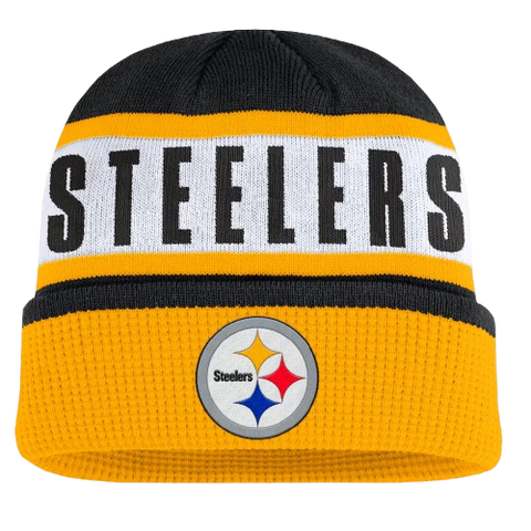 Pittsburgh Steelers Fanatics Oskie Cuffed Knit Toque - Black & Yellow