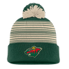 Minnesota Wild Striped Cuffed Knit Toque with Pom