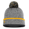 Pittsburgh Steelers Fanatics Cuffed Knit Toque with Pom - Heather Grey