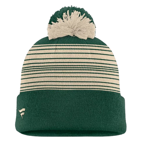 Minnesota Wild Striped Cuffed Knit Toque with Pom