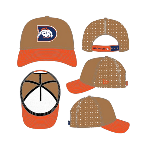 Denver Broncos New Era 9Forty M-Crown A-Frame Deceptor Letter Logo Trucker Hat- Bronze