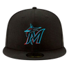 Miami Marlins New Era 59FIFTY Pro Fit Hat - Black
