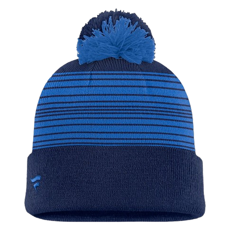 Winnipeg Jets Striped Cuffed Knit Toque with Pom