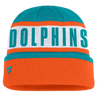 Miami Dolphins Fanatics Oskie Cuffed Knit Toque - Aqua & Orange