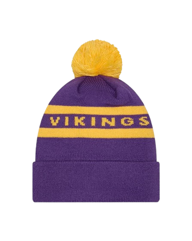 Minnesota Vikings New Era Knit Toque with Pom- Two Tone