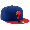 Philadelphia Phillies New Era 59FIFTY Pro Fit Hat Alternate - Blue & Red