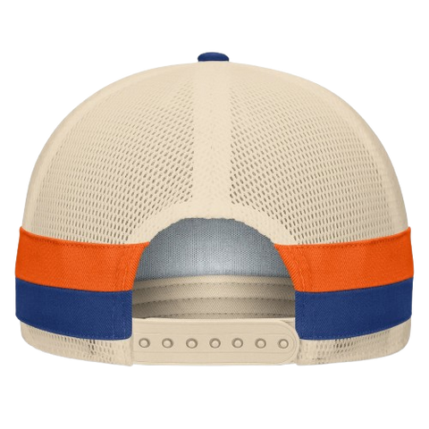 Edmonton Oilers Fanatics Royal Prestige 5-Panel A-Frame Mesh Adjustable Hat