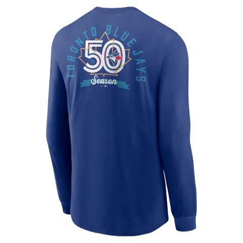 Toronto Blue Jays 50th Season Anniversary Nike Long Sleeve Shirt - Blue