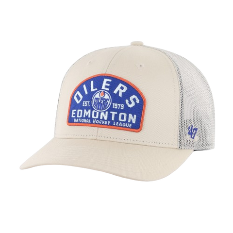 Edmonton Oilers ’47 Brand Leland Trucker Adjustable Hat - Beige