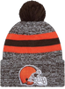 Cleveland Browns New Era Cuffed Knit Toque with Pom – Heather Gray