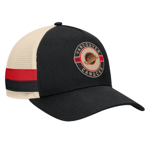 Vancouver Canucks Fanatics Royal Prestige 5-Panel A-Frame Mesh Adjustable Hat