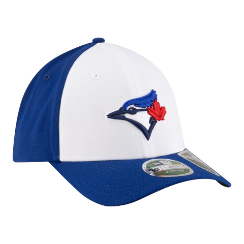 Toronto Blue Jays New Era White Pannel Player Replica 39THIRTY M-Crown Stretch-Fit - Blue & White