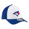 Toronto Blue Jays New Era White Pannel Player Replica 39THIRTY M-Crown Stretch-Fit - Blue & White