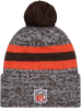 Cleveland Browns New Era Cuffed Knit Toque with Pom – Heather Gray