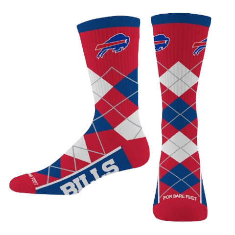 Buffalo Bills Argyle Socks Men's Size 10-13