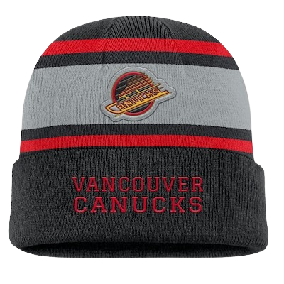 Vancouver Canucks Vintage Fanatics Single Fold Toque - Striped
