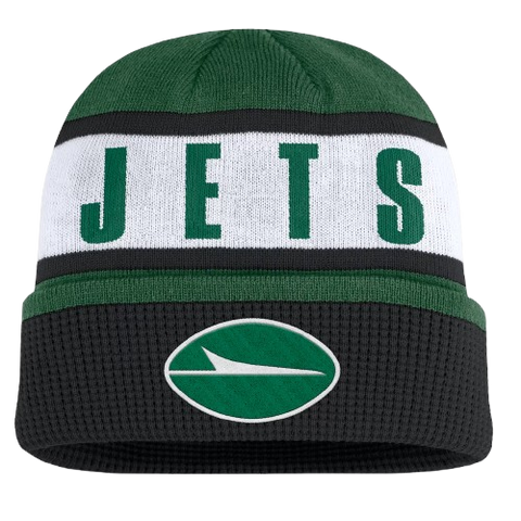New York Jets Fanatics Oskie Cuffed Knit Toque - Green & Black