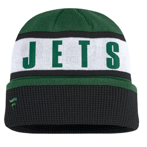 New York Jets Fanatics Oskie Cuffed Knit Toque - Green & Black