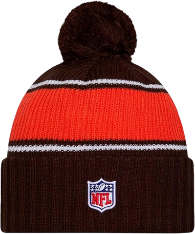 Cleveland Browns Sideline Cuffed Knit Toque with Pom – Brown