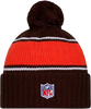 Cleveland Browns Sideline Cuffed Knit Toque with Pom – Brown