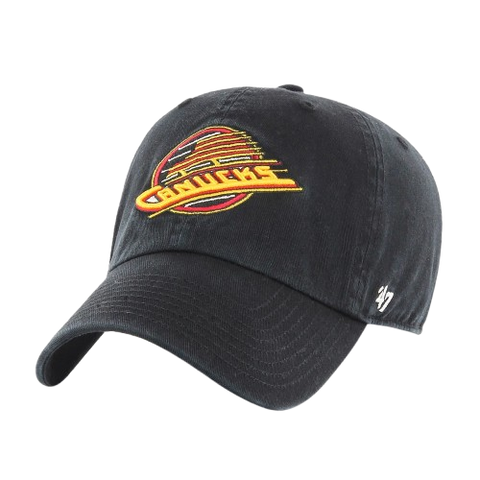 Vancouver Canucks Skate Logo 47 Clean Up Hat - Black Vintage