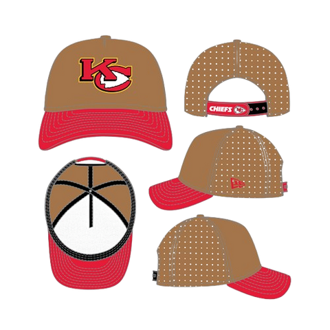 Kansas City Chiefs New Era 9Forty M-Crown A-Frame Deceptor Letter Logo Trucker Hat- Bronze