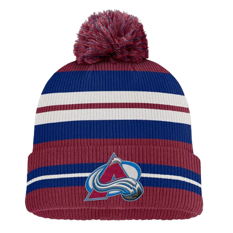 Colorado Avalanche Fanatics Decades Collection Toque With Pom - Maroon