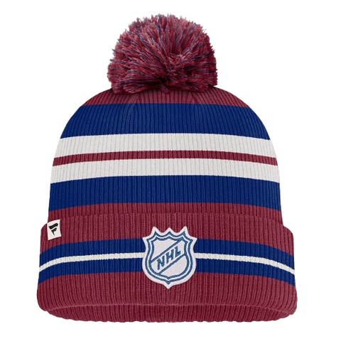Colorado Avalanche Fanatics Decades Collection Toque With Pom - Maroon