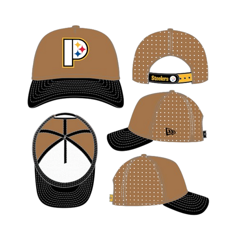 Pittsburgh Steelers New Era 9Forty M-Crown A-Frame Deceptor Letter Logo Trucker Hat- Bronze