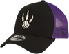 Toronto Raptors New Era 9FORTY A-Frame Trucker Snapback - Black & Purple