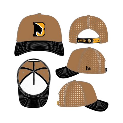 Boston Bruins New Era 9Forty M-Crown A-Frame Deceptor Letter Logo Trucker Hat- Bronze