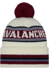 Colorado Avalanche New Era Cuffed Knit Toque with Pom – Cream